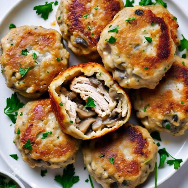 Chicken and Mushroom Pattis 6 pcs