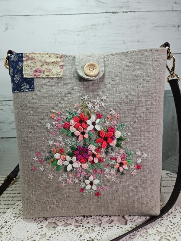 Hand Bag with Applic Work