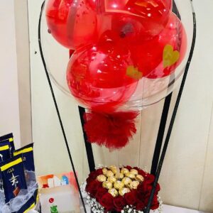 Beautiful Red theme Floral Balloon