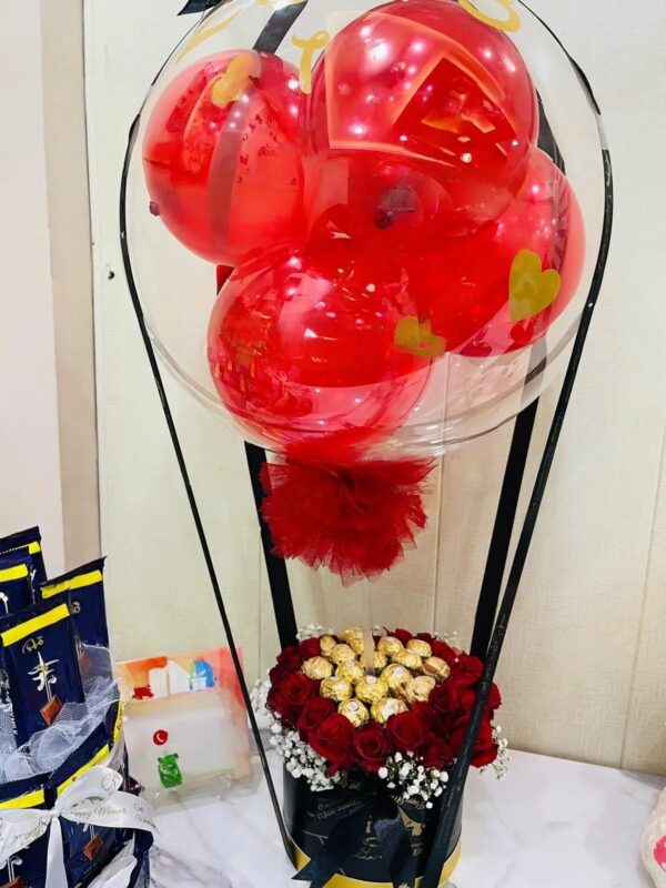 Beautiful Red theme Floral Balloon