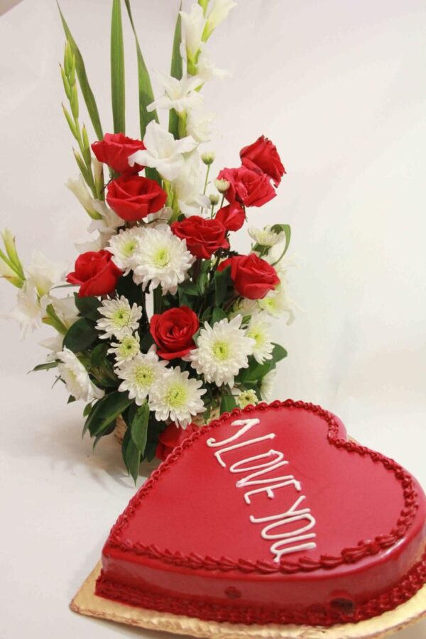 Cake with Flower Basket