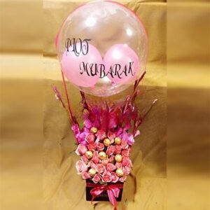 Pink Theme Floral Balloon