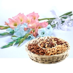 Dry Fruit Basket With Glads