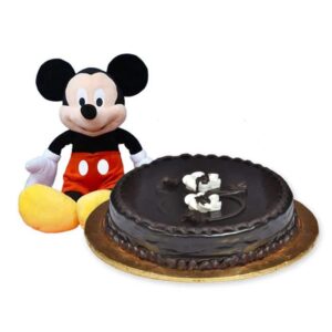 Mickey Mouse with Chocolate Cake