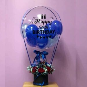 Birthday Floral In Blue Theme