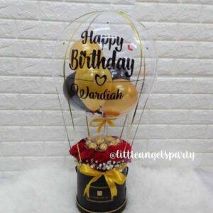 Gold Love Floral Baloon