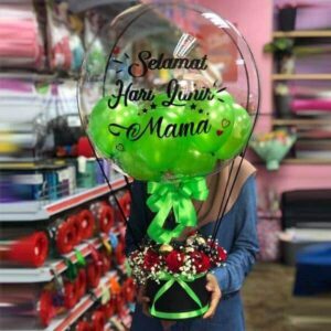 Green Theme Floral Balloon