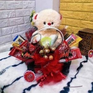 Teddy Chocolate Basket